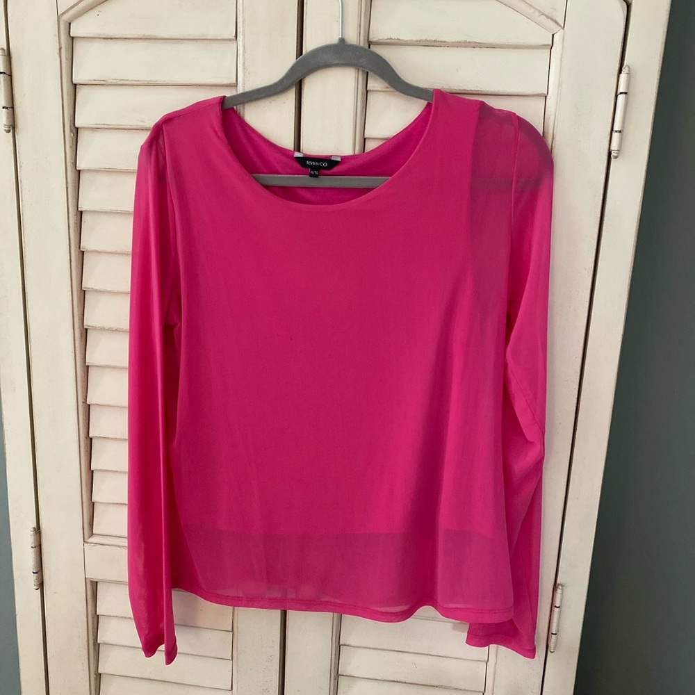 *RW&Co Hot Pink Top